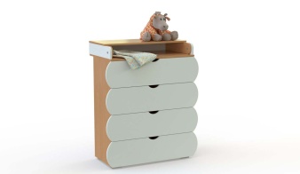 Пеленальный комод Трея 2 BMS с 4 ящиками