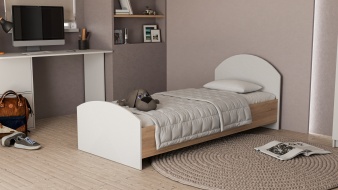 Кровать светлая Веер BMS 80х200 см