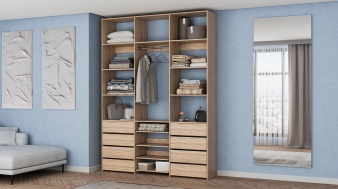 Стеллаж для одежды Мирта 96 BMS без задней стенки