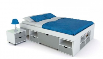 Кровать Ева-10 BMS 200х200 см с ящиками