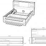 Чертеж Кровать Пресли BMS