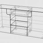 Чертеж Комод 3D1S Toledo BMS