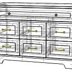 Чертеж Комод Бонапарт 9 BMS