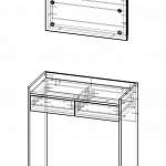 Чертеж Туалетный столик Hoker BMS