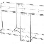 Чертеж Журнальный стол Шарм BMS