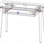Чертеж Журнальный стол Фанди 3 BMS