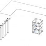 Чертеж Компьютерный угловой стол Рик BMS