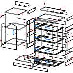 Чертеж Комод Есения Нео 7 BMS