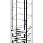 Чертеж Шкаф книжный 1 №6 BMS