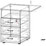 Схема сборки Тумба приставная Джек J2.02.06 BMS