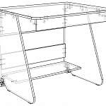 Чертеж Стол для ноутбука Минор-10 BMS