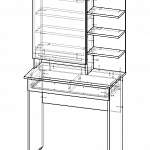 Чертеж Туалетный столик Презент 4-2519 BMS