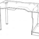 Чертеж Геймерский стол Харли 02 BMS
