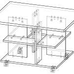 Чертеж Стол журнальный Канзас BMS