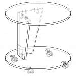 Чертеж Стол журнальный Корсо 2 BMS