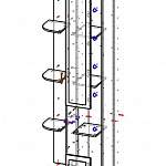 Чертеж Шкаф-стеллаж с полками Артемида BMS