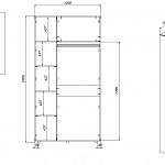 Чертеж Шкаф распашной Номи 2 BMS