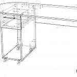 Чертеж Стол Ульяна МДФ BMS