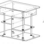 Чертеж Журнальный столик Харри 4 BMS