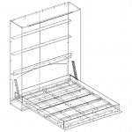 Чертеж Шкаф-кровать трансформер Стоун BMS