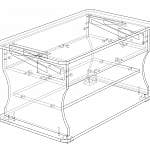 Чертеж Стол журнальный Флаур 3 BMS