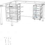 Чертеж Письменный стол для двоих Виктория 17 BMS