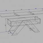 Чертеж Журнальный стол СЖТ-10 BMS