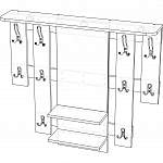 Чертеж Вешалка Мастер 4 BMS