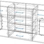 Чертеж Комод Roma Блеск BMS