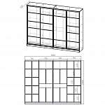 Чертеж Шкаф-купе Сара №11.1 BMS