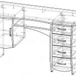 Чертеж Письменный стол Адриан 2 BMS