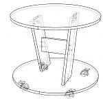 Чертеж Стол журнальный Корсо 1 BMS