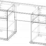Чертеж Письменный стол МБ 10.1 BMS