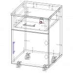 Чертеж Тумба мобильная с замком SL BMS