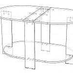 Чертеж Стол журнальный Даная-6 BMS