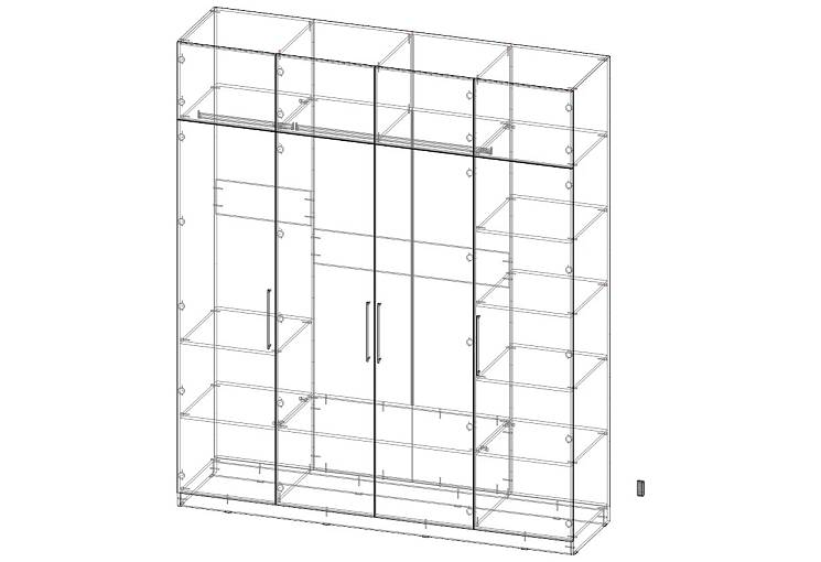 Распашной шкаф Вилета 8 (2300х2700х600)