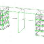 Чертеж Письменный стол МБ 18.1 BMS