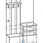 Чертеж Прихожая Дуэт 16.01 BMS
