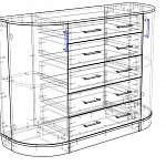 Чертеж Комод радиусный Этюд 12 BMS