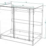 Чертеж Шкаф нижний угловой Изабелла BMS