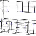 Чертеж Кухня Модена 3 BMS