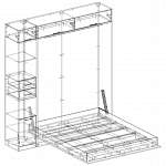 Чертеж Шкаф-кровать с диваном Долли 50 BMS