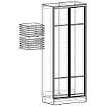 ЭСКИЗ Книжный шкаф-купе Джолион 10 BMS (900х2300х500)
