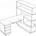 Чертеж Компьютерный стол Замбия 5 BMS