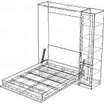 Чертеж Шкаф-кровать трансформер Рон BMS