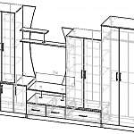 Чертеж Стенка в гостиную Мальва 36 BMS