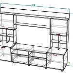 Чертеж Мебельная стенка Либера BMS