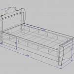 Чертеж Детская кровать Алиса BMS