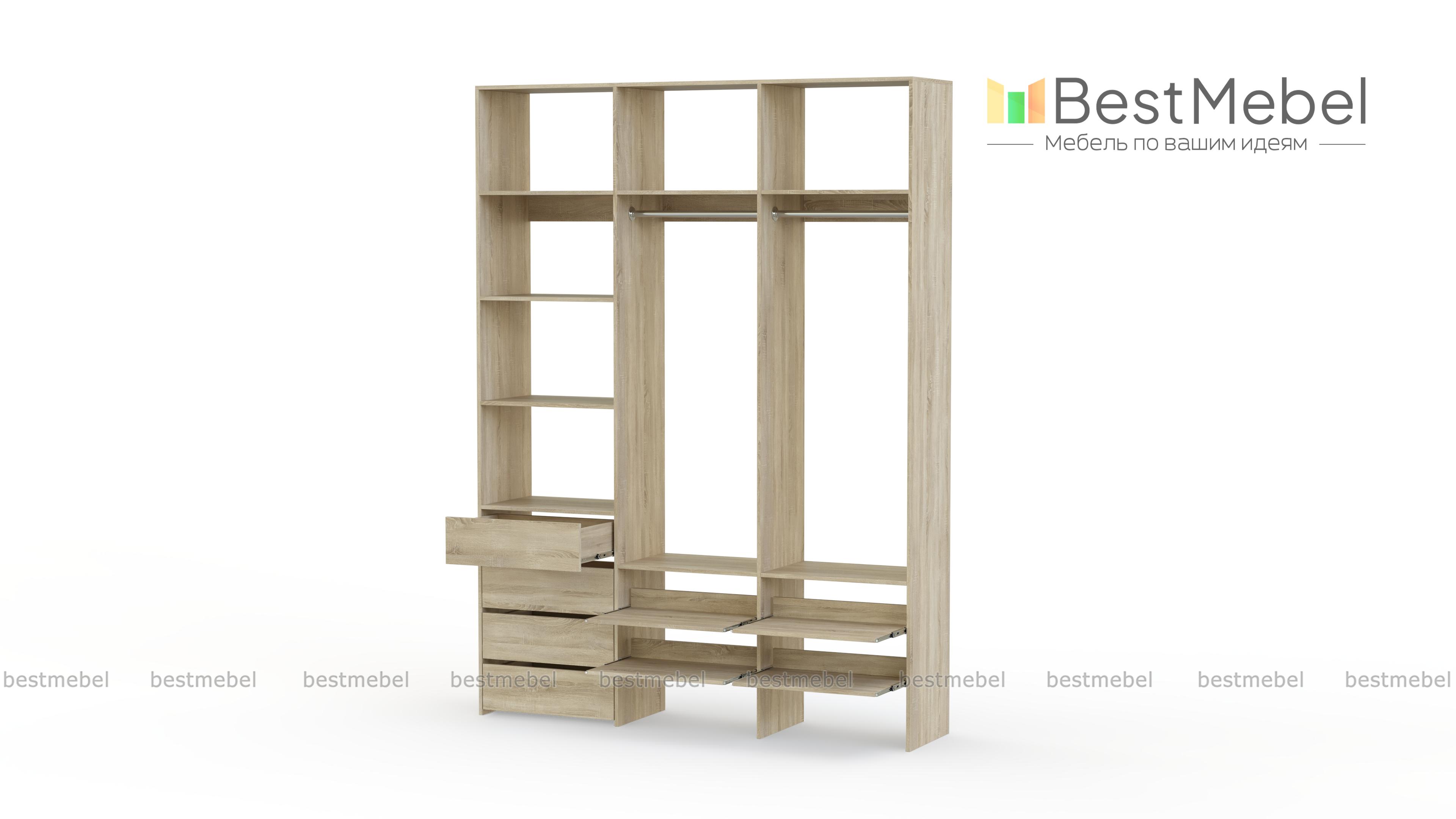 Стеллаж для одежды Мирта 99 BMS - Фото