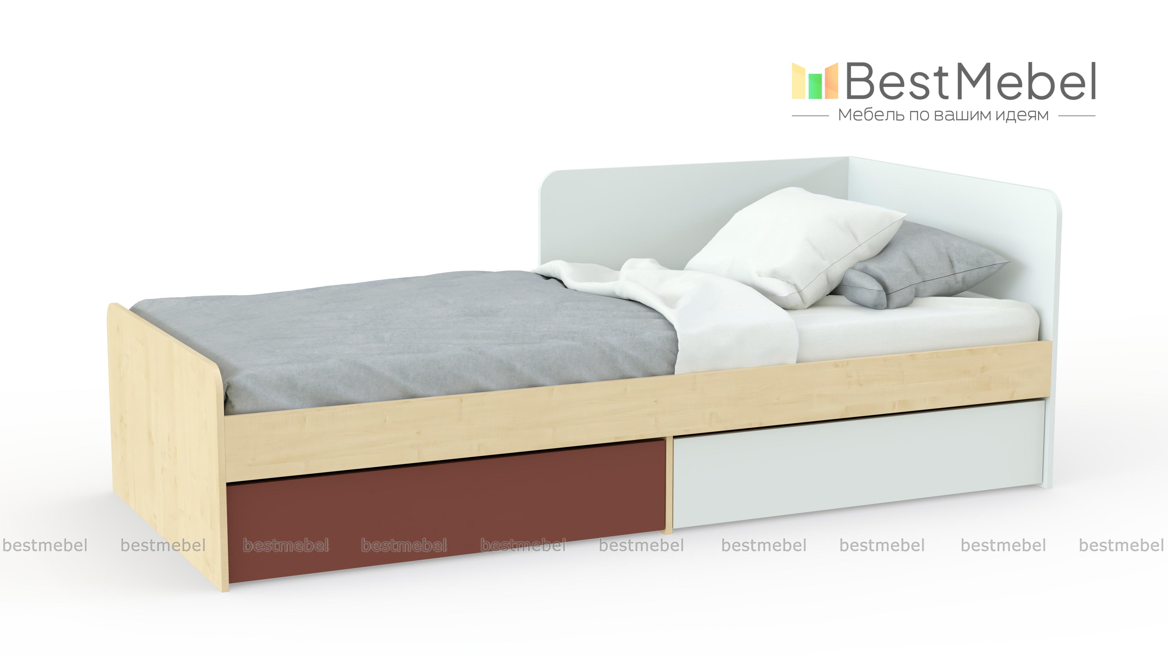 Кровать с 2-мя ящиками Jackie BMS - Фото